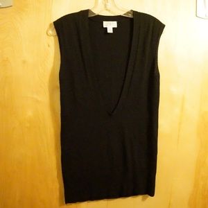 Ann Taylor Loft black cashmere/merino tunic, Small